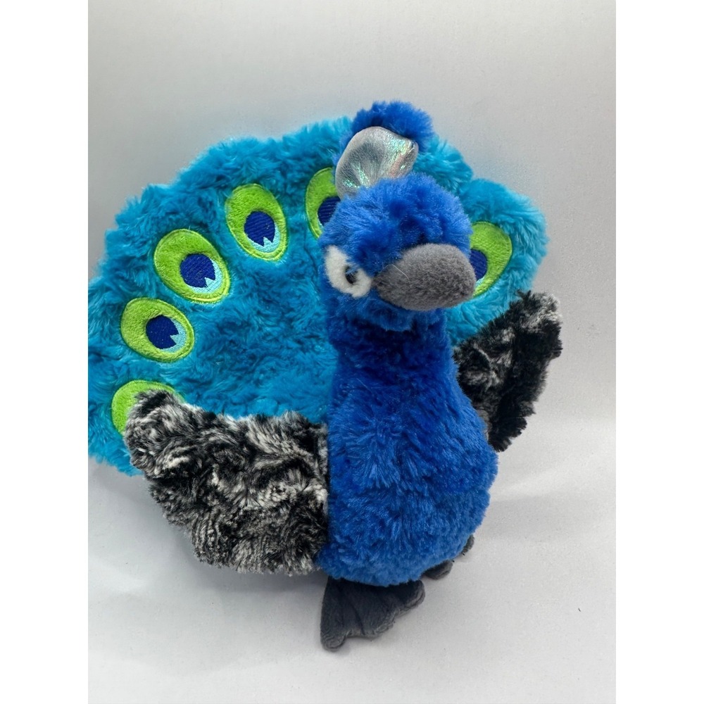 Douglas Cuddle Toy 10" Blue‎ Turquoise Green Peacock Plush 2016 #264